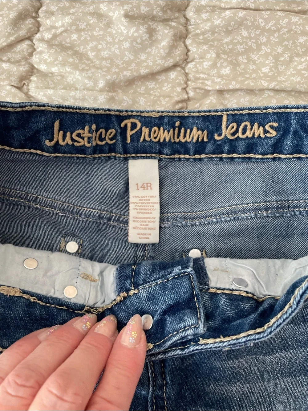 Justice denim shorts